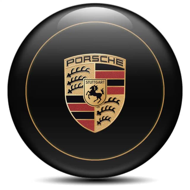 Porsche Badge Emblems Center Cap Luxury Edition