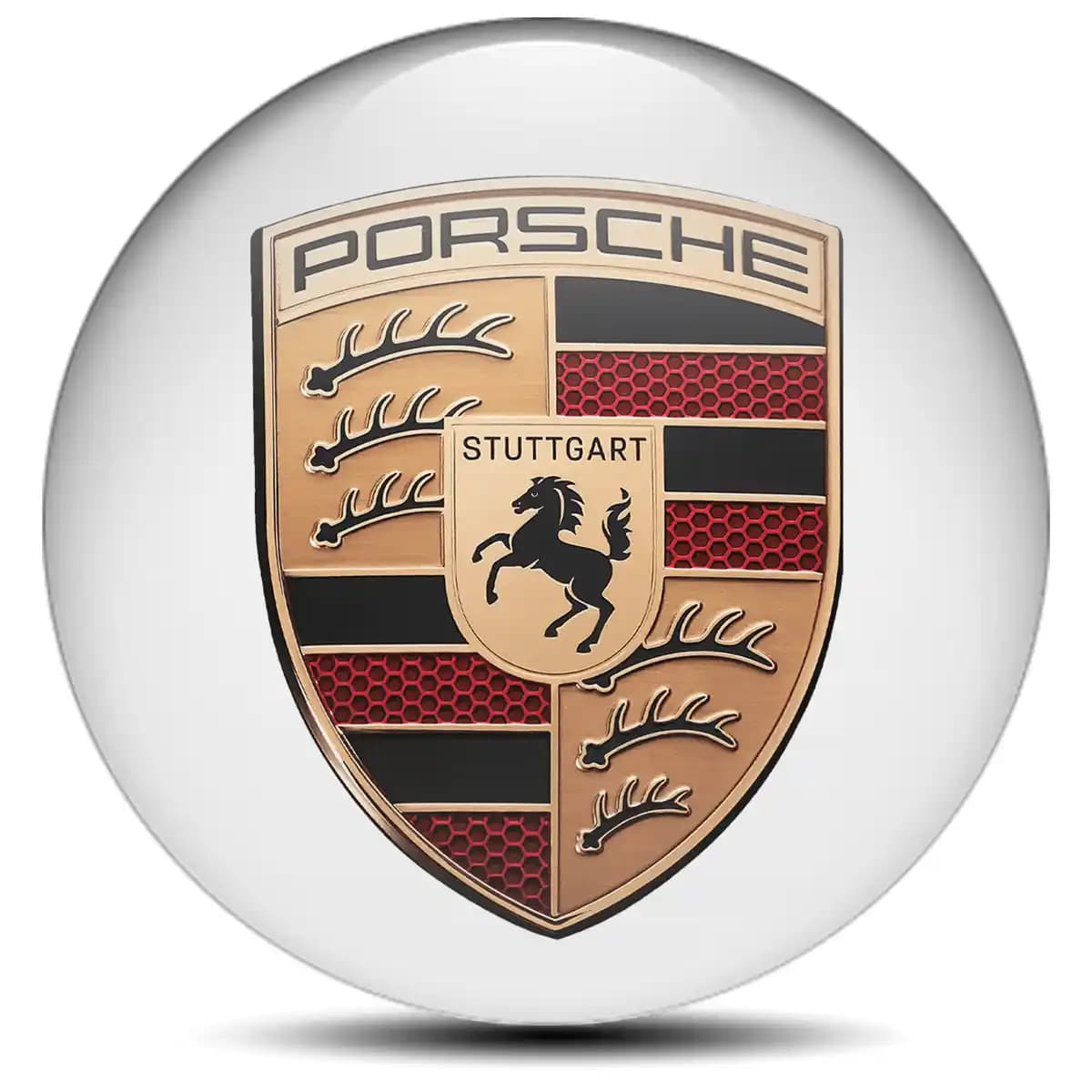 Porsche Domed Emblem Self-Adhesive High Quality
