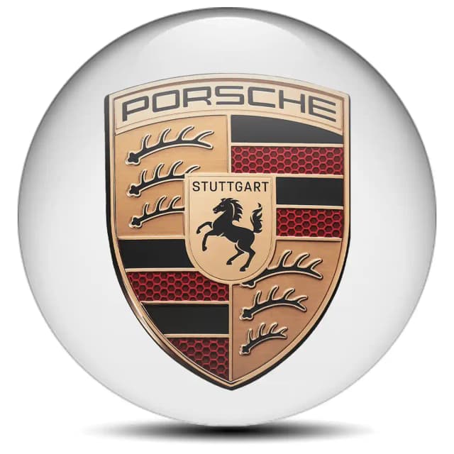 Porsche Domed Emblem Self-Adhesive High Quality