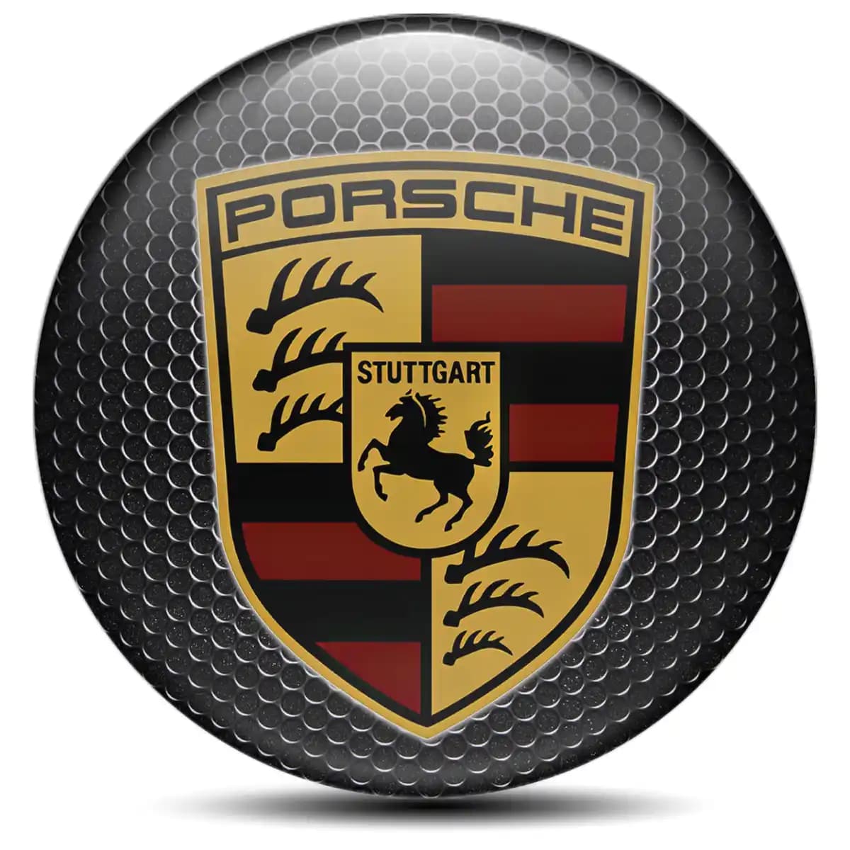 Porsche Domed Emblem Self-Adhesive Premium Edition