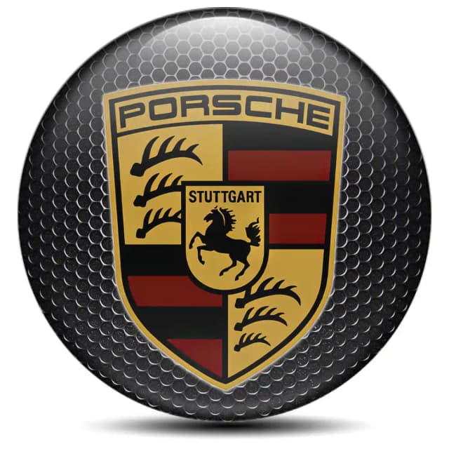 Porsche Domed Emblem Self-Adhesive Premium Edition