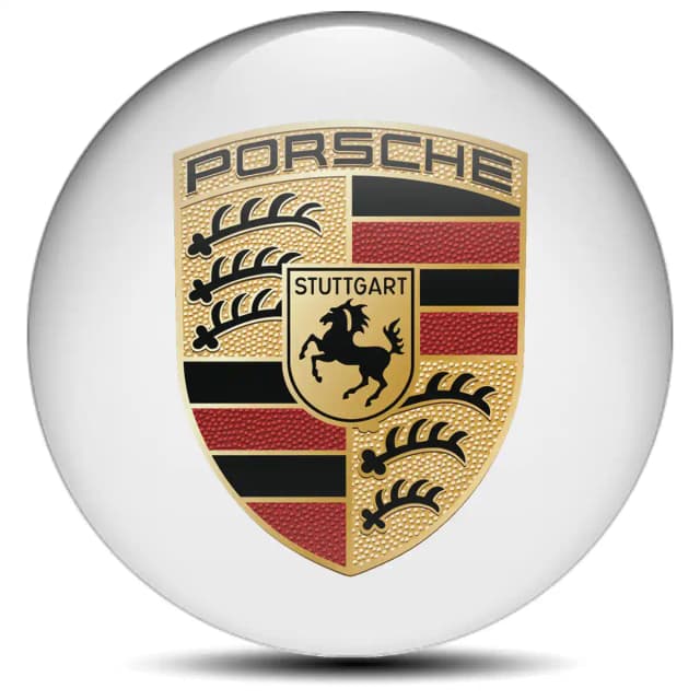 Porsche Domed Emblem Self-Adhesive Stylish Design