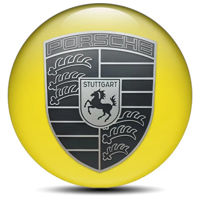 Porsche Domed Sticker High Quality
