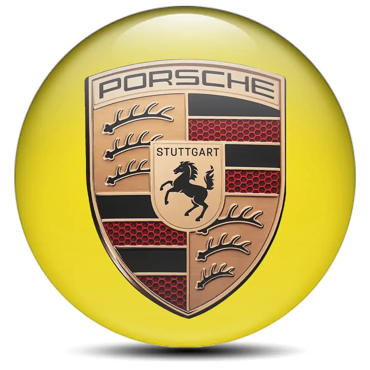 Porsche Domed Sticker Self-Adhesive High Quality