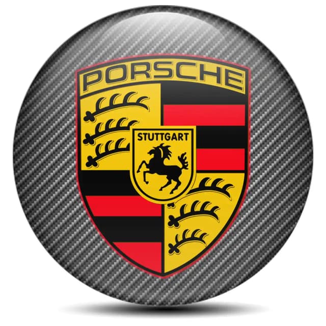 Porsche Domed Sticker Self-Adhesive Premium Edition