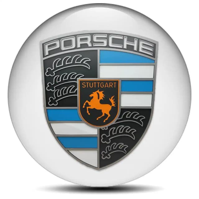 Porsche Domed Sticker Self-Adhesive Stylish Design