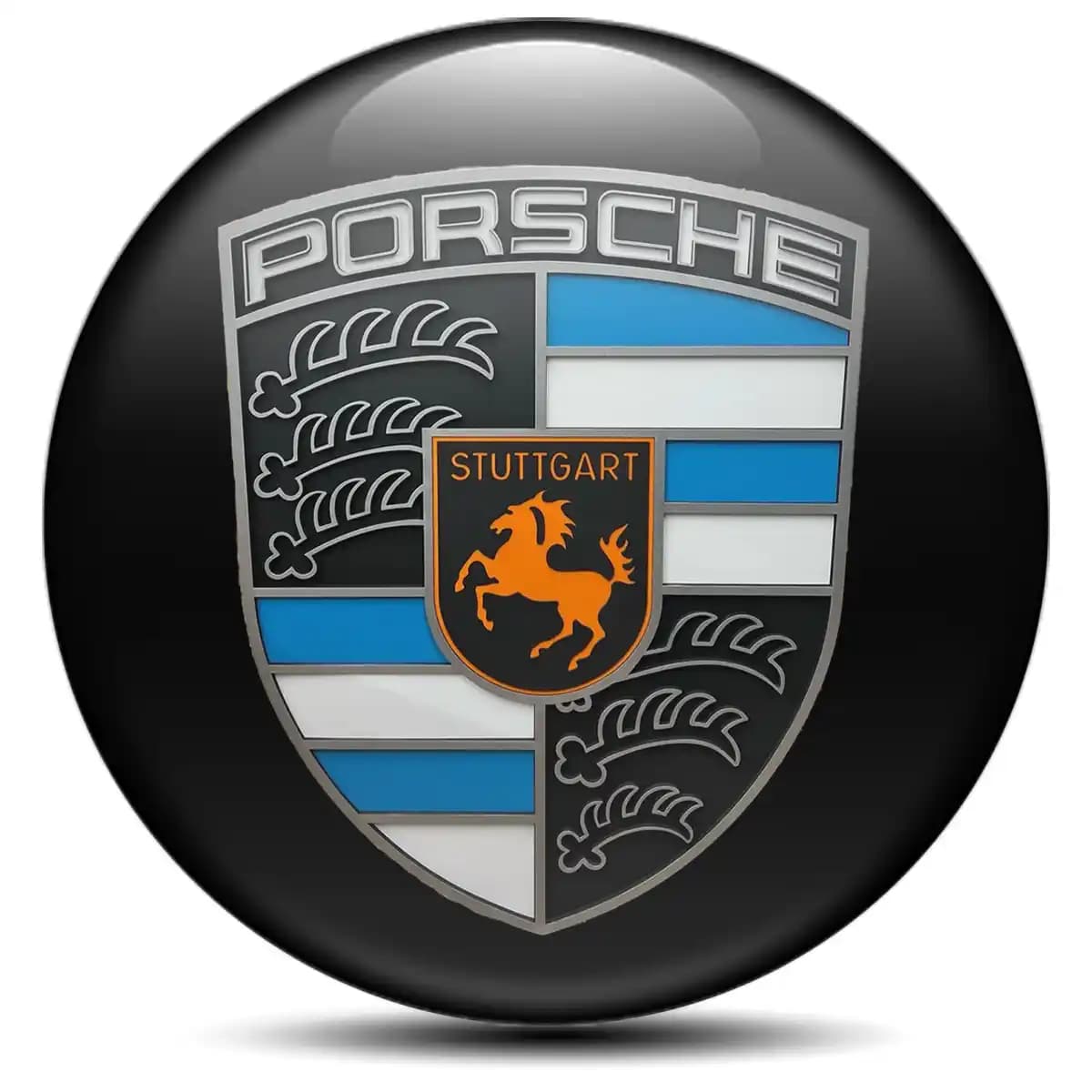 Porsche Domed Sticker Stylish Design
