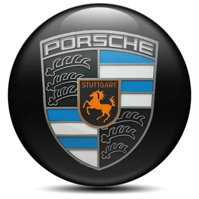 Porsche Domed Sticker Stylish Design