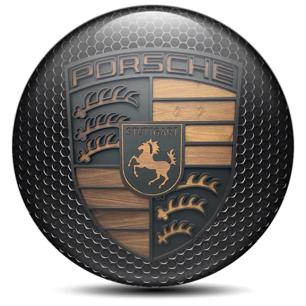 Porsche Emblem Badge Self-Adhesive Stylish Design