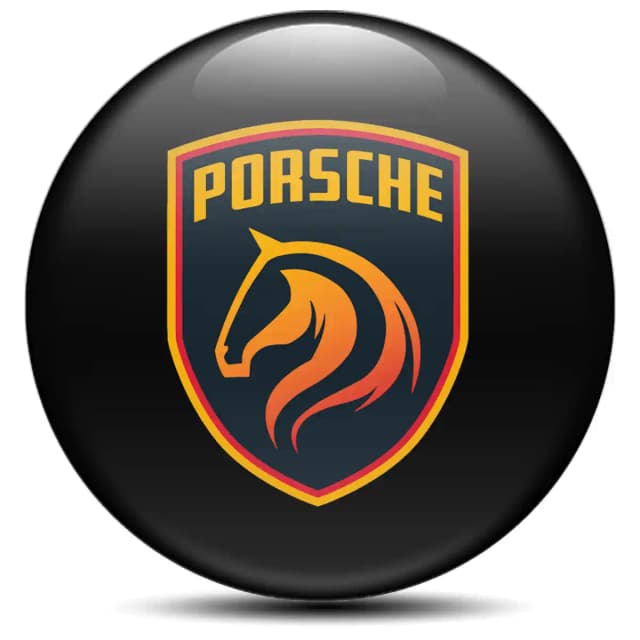Porsche Emblem Epoxy Self-Adhesive Stylish Design