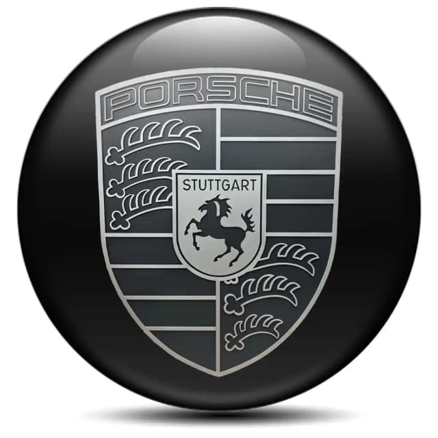 Porsche Emblem Wheel Center Caps Premium Edition