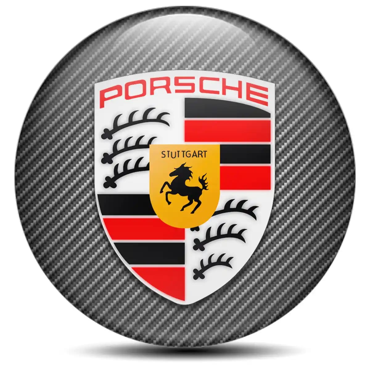 Porsche Epoxy Sticker Stylish Design
