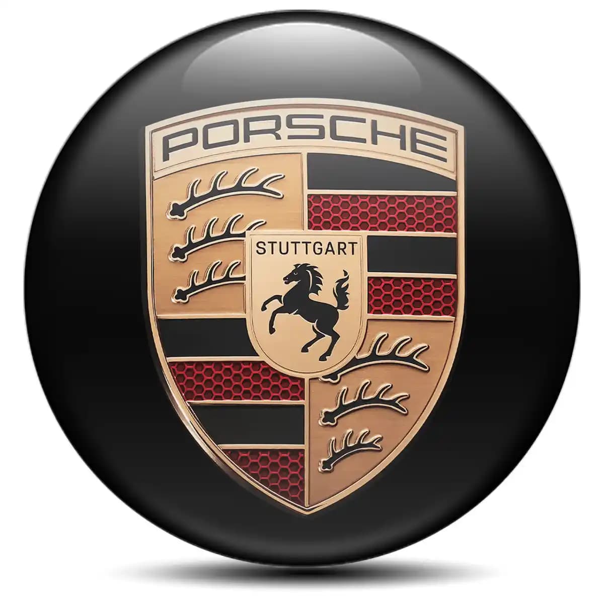 Porsche Logo Emblem Self-Adhesive High Quality