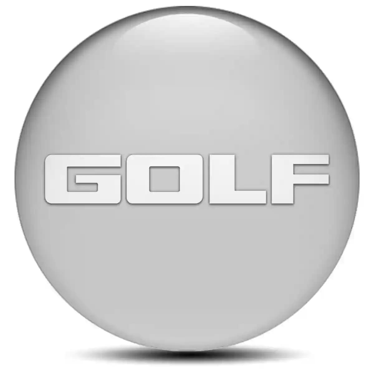 VW Golf Domed Sticker Stylish Design