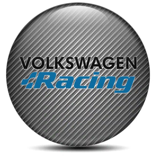 VW Racing Domed Emblem Stylish Design