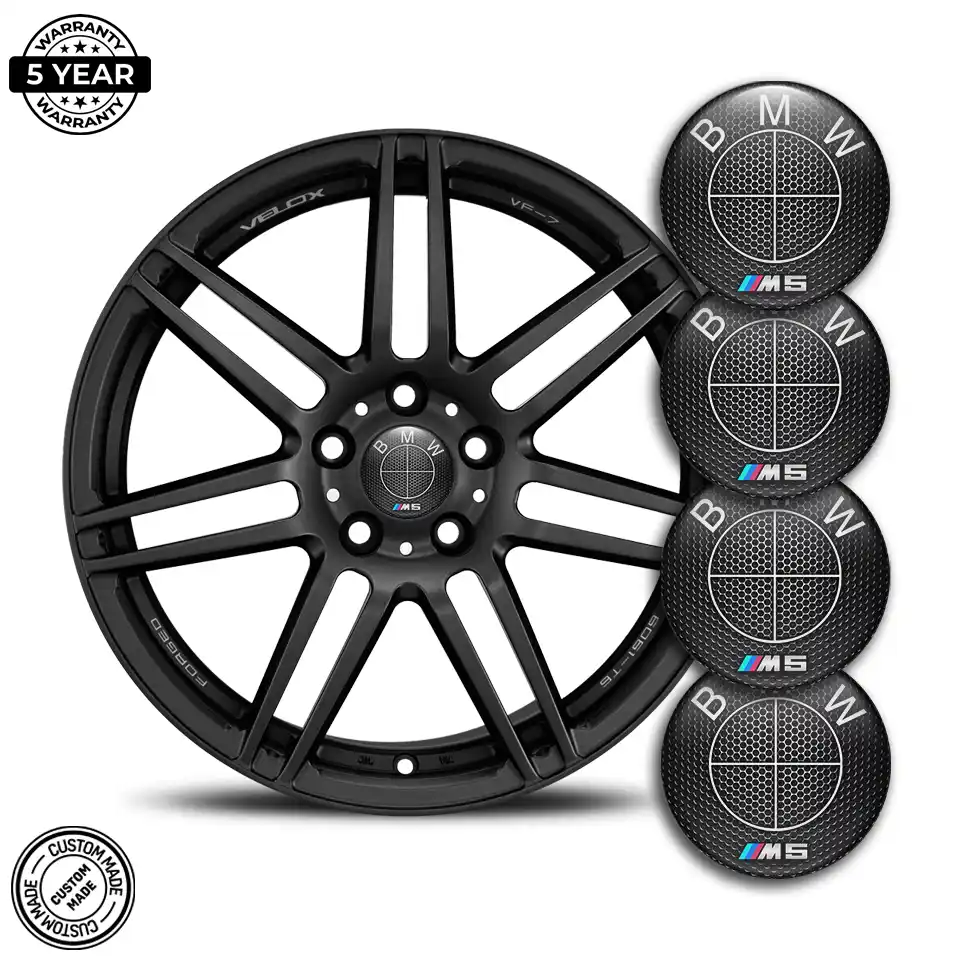 BMW M5 Wheel Emblems Stylish Design