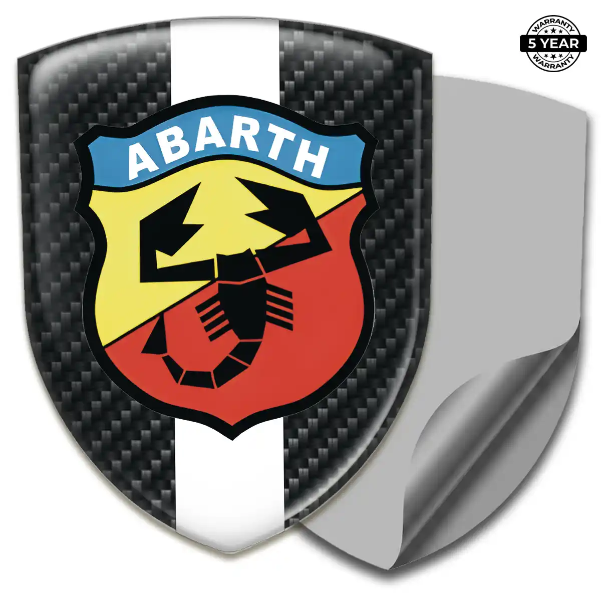 Abarth 3D Badge Sticker Cabin Style