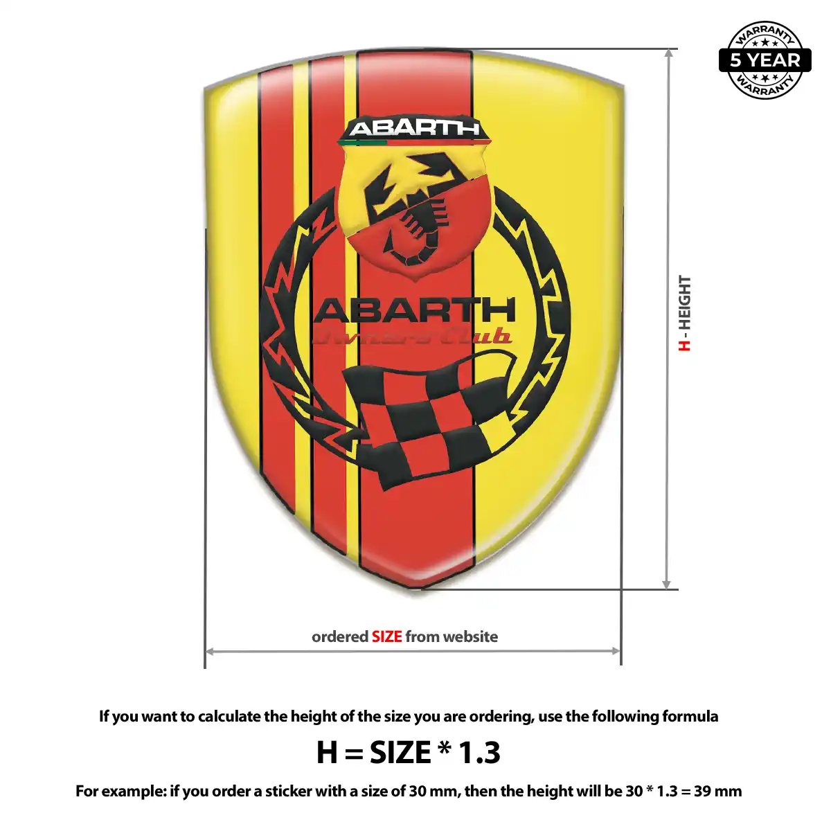 Abarth 3D Badge Sticker Exclusive Series