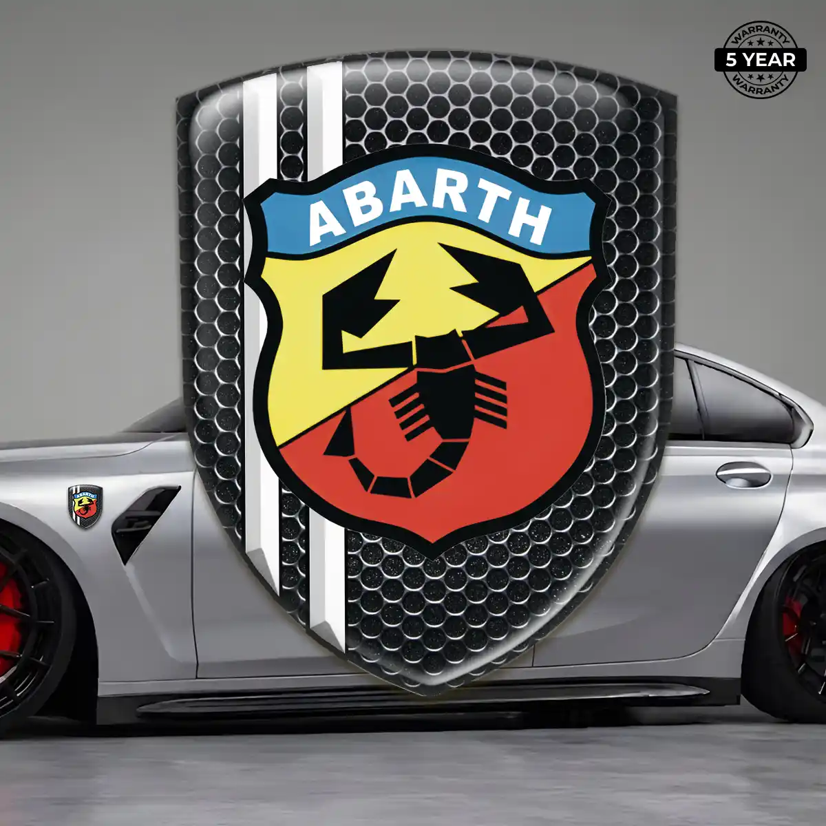 Abarth 3D Badge Sticker Interior Elegance