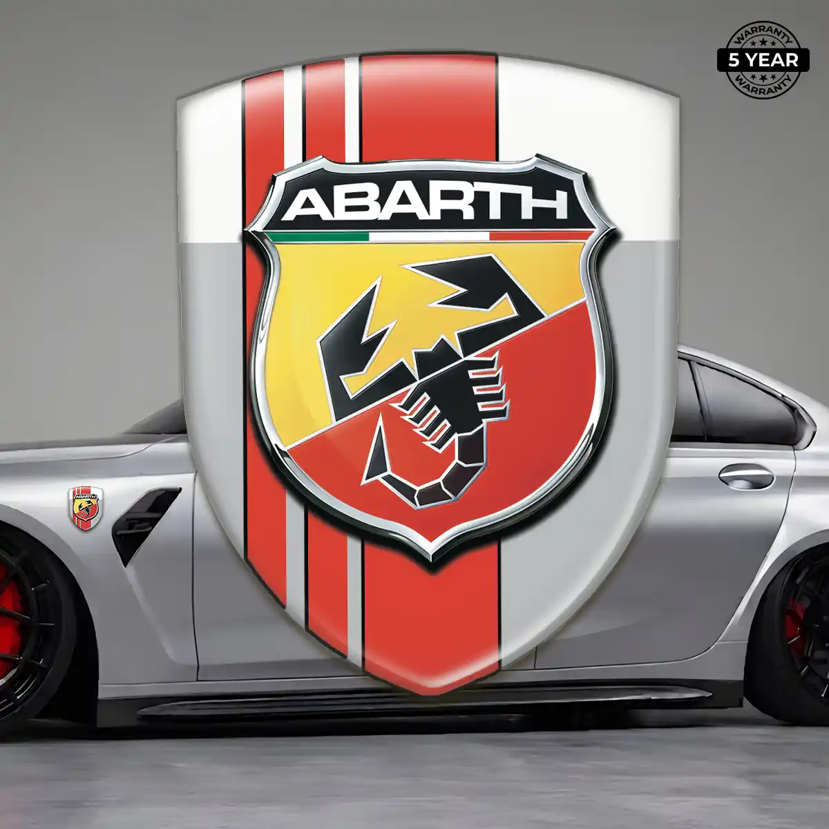 Abarth 3D Badge Sticker Outer Style