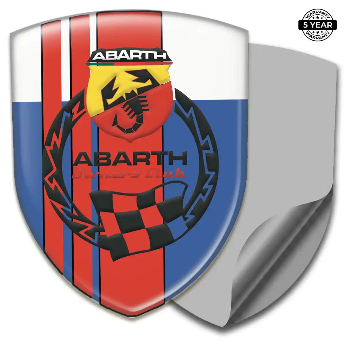 Abarth 3D Badge Sticker Performance Style