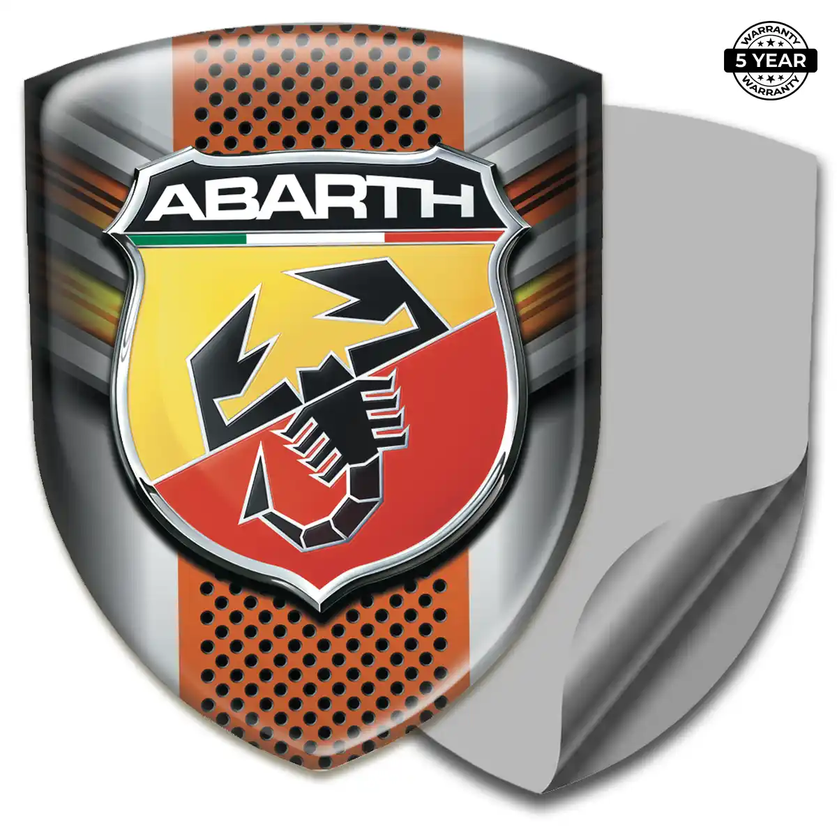 Abarth 3D Badge Sticker Premium Dome