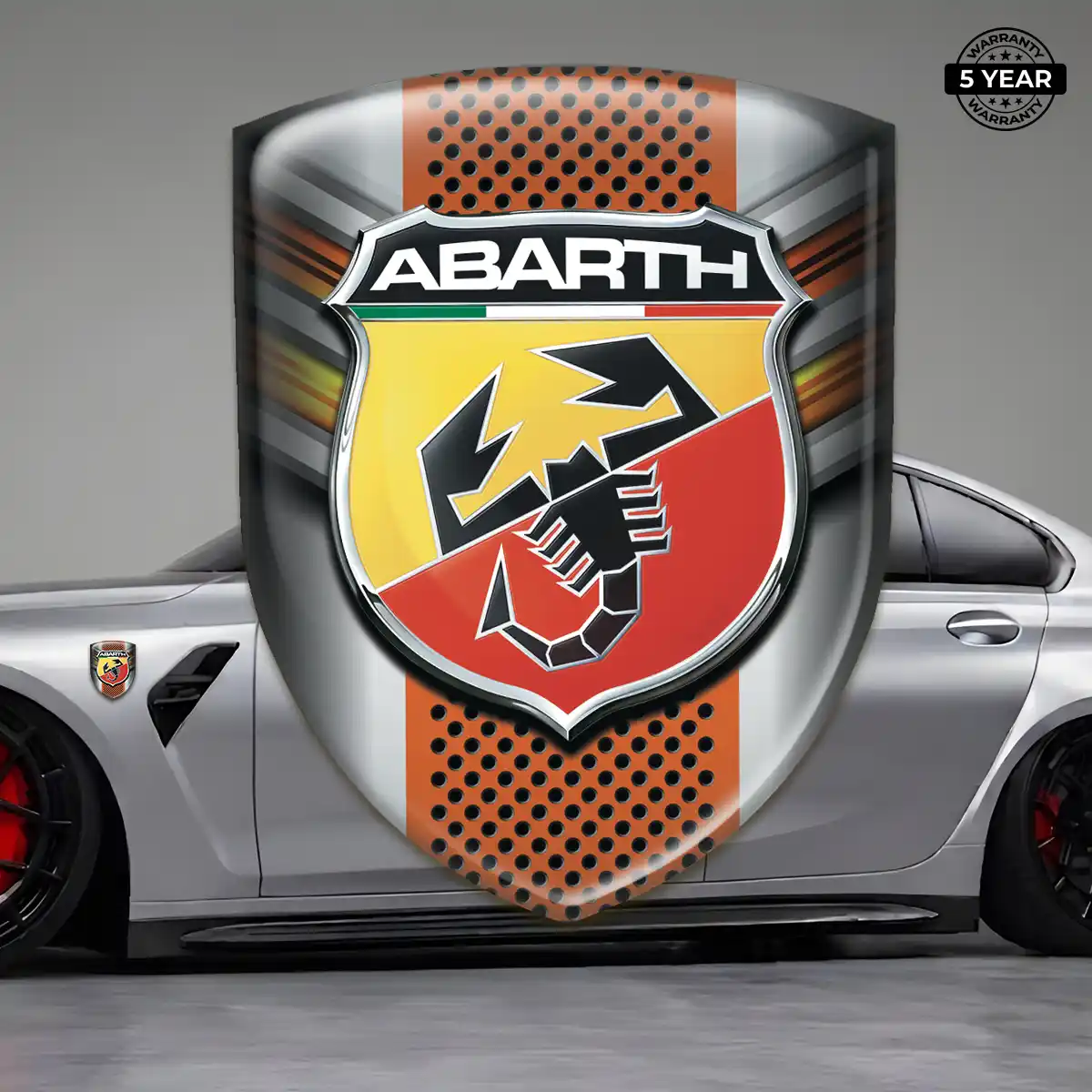 Abarth 3D Badge Sticker Premium Dome
