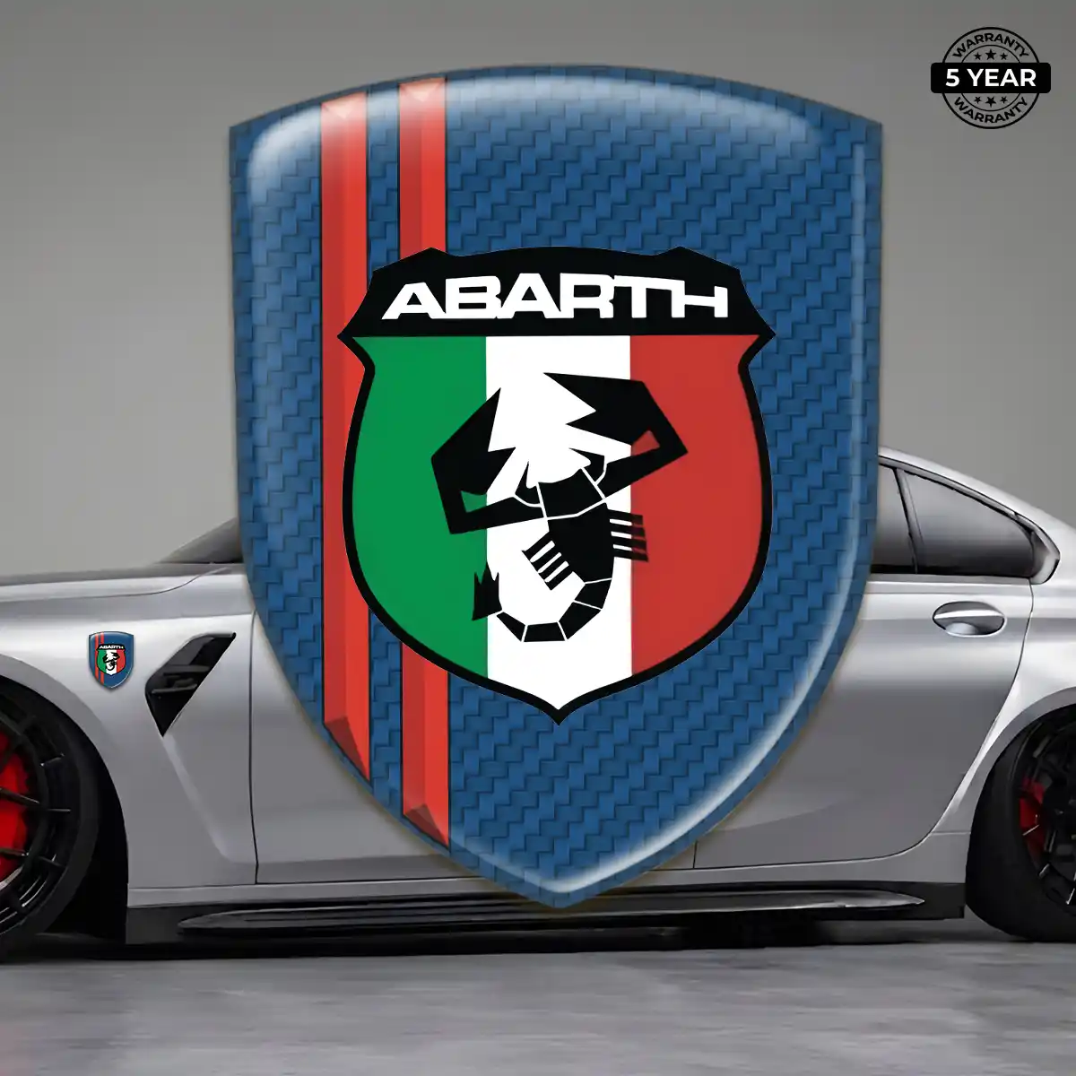Abarth 3D Badge Sticker Sleek Style