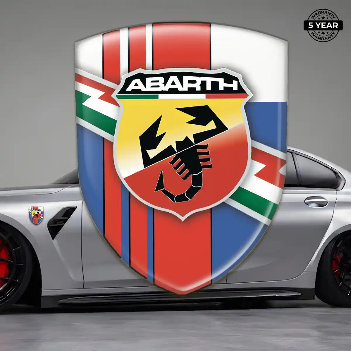 Abarth 3D Badge Sticker Street Tuning