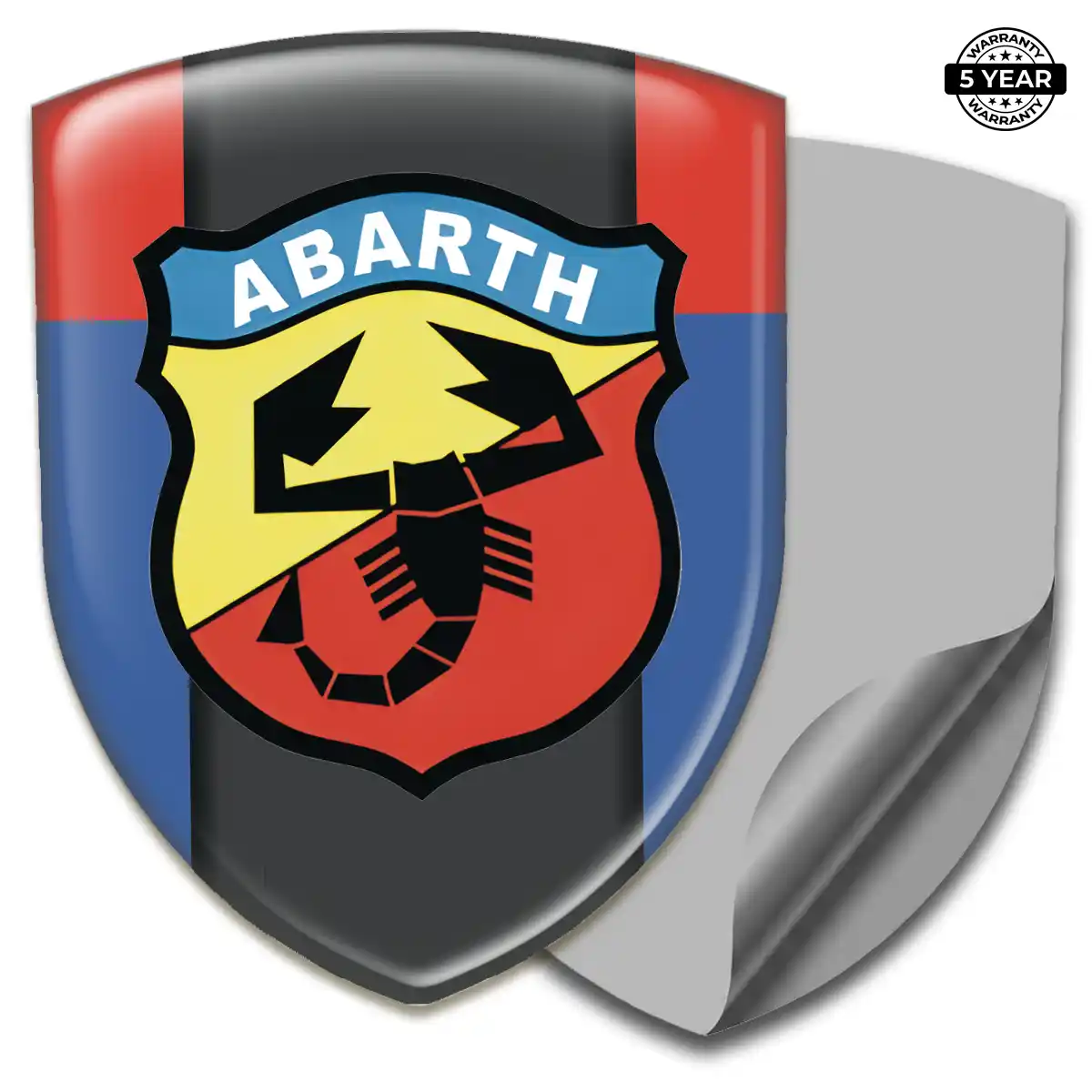 Abarth 3D Domed Sticker Auto Tuning