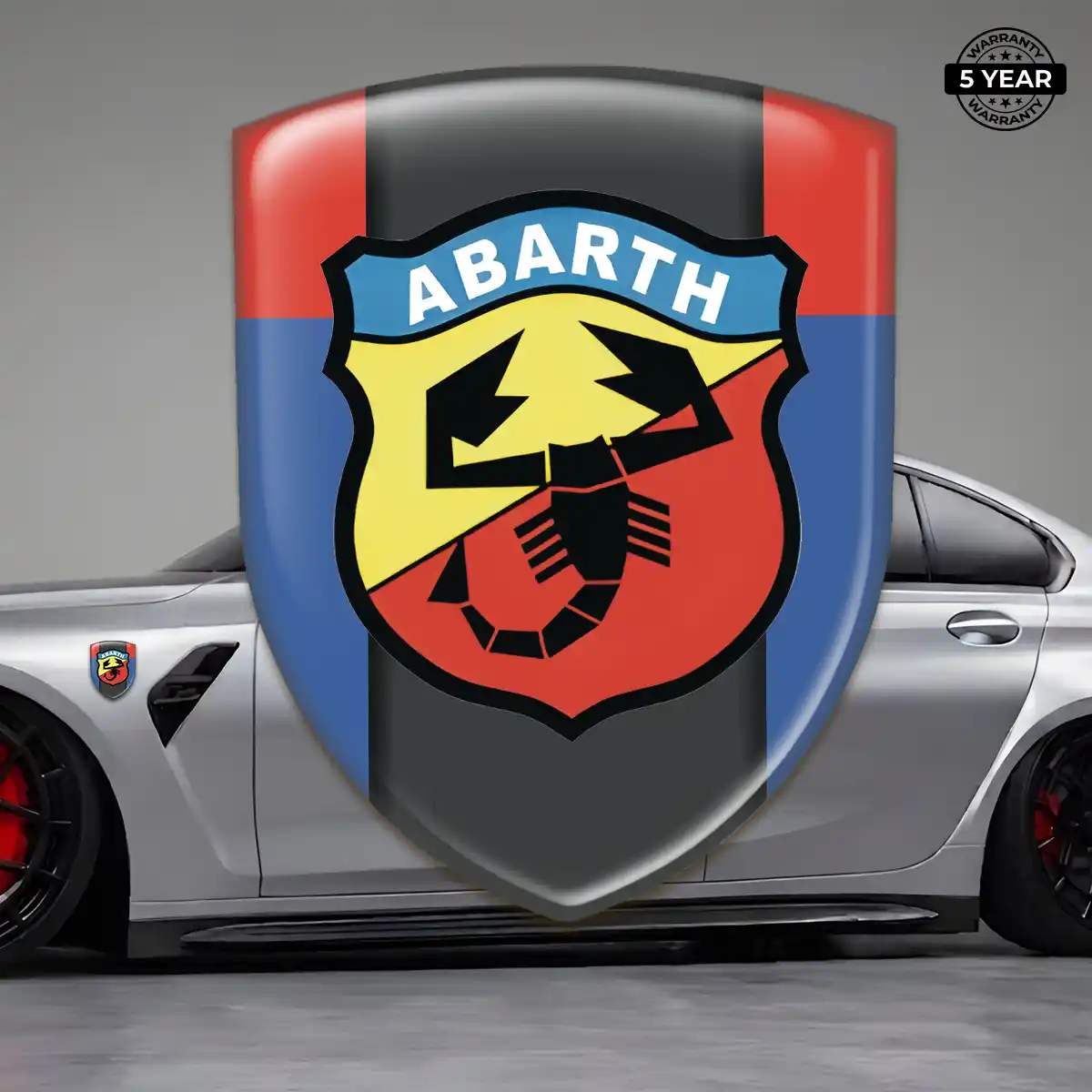Abarth 3D Domed Sticker Auto Tuning