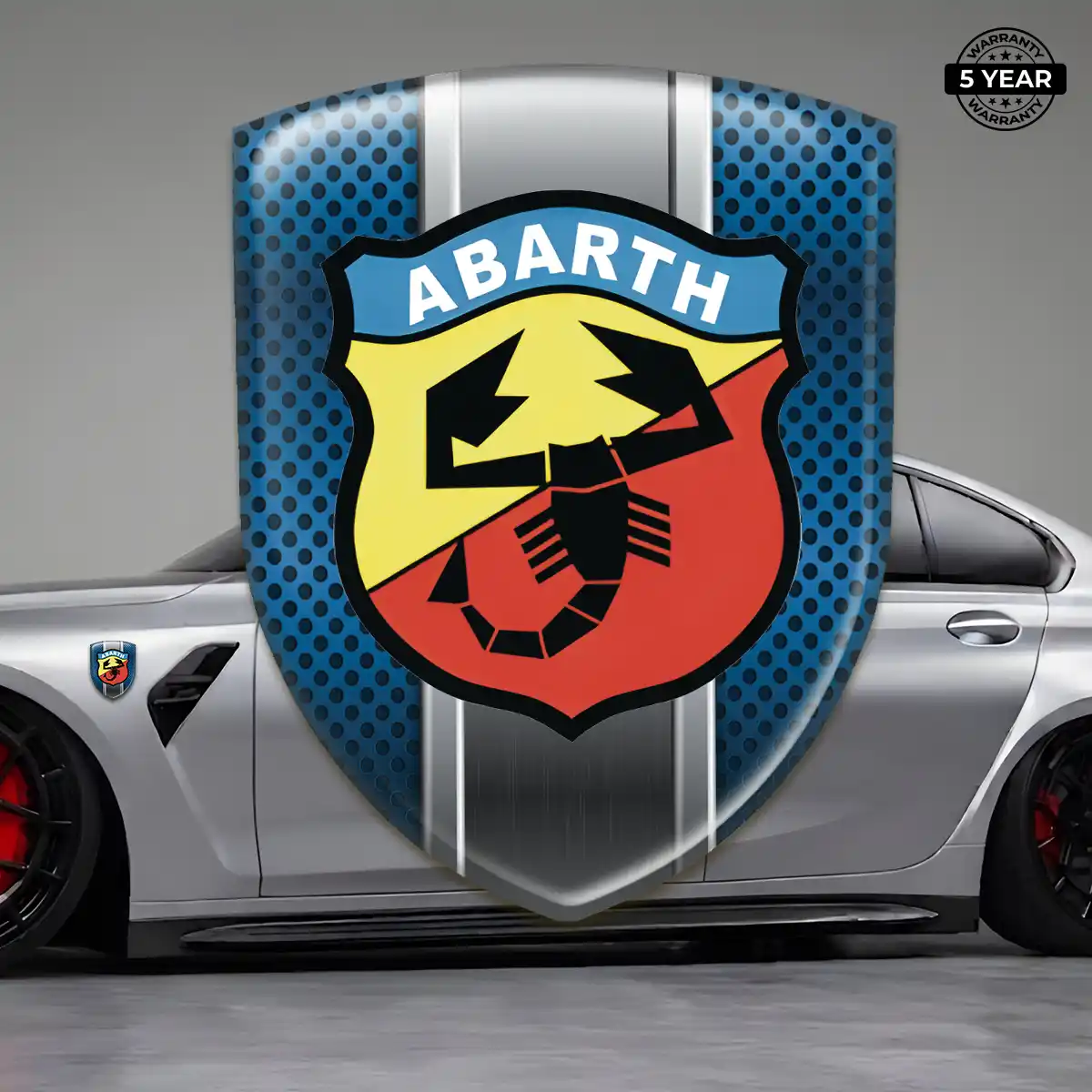 Abarth 3D Domed Sticker Cabin Style