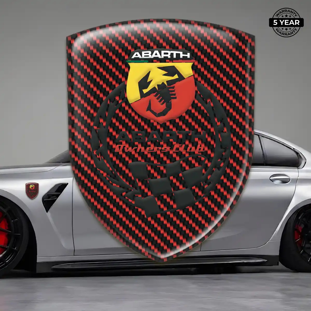 Abarth 3D Domed Sticker Elite Finish