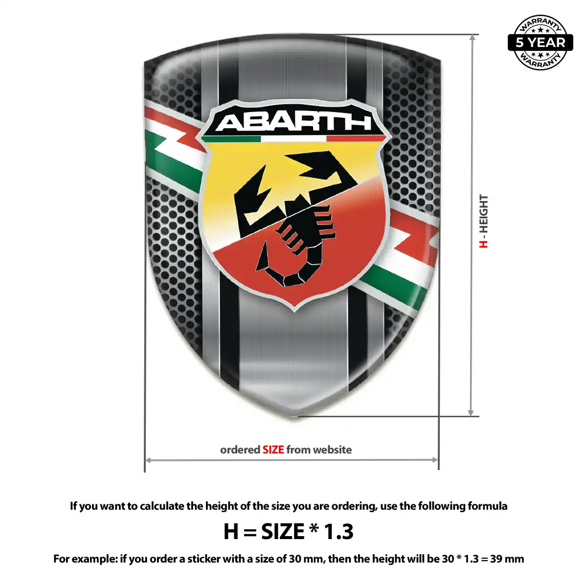 Abarth 3D Domed Sticker Exclusive Series