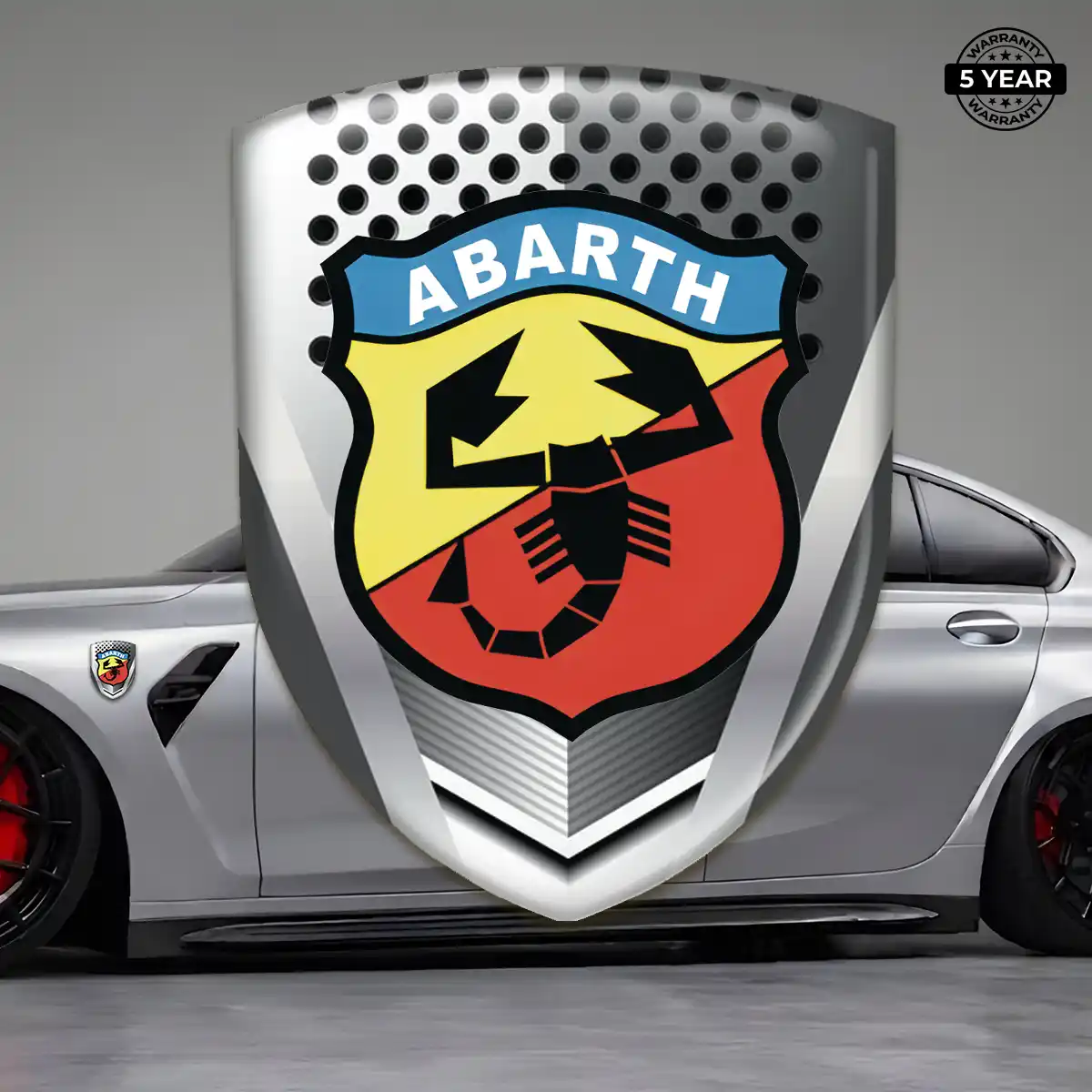 Abarth 3D Domed Sticker Interior Elegance