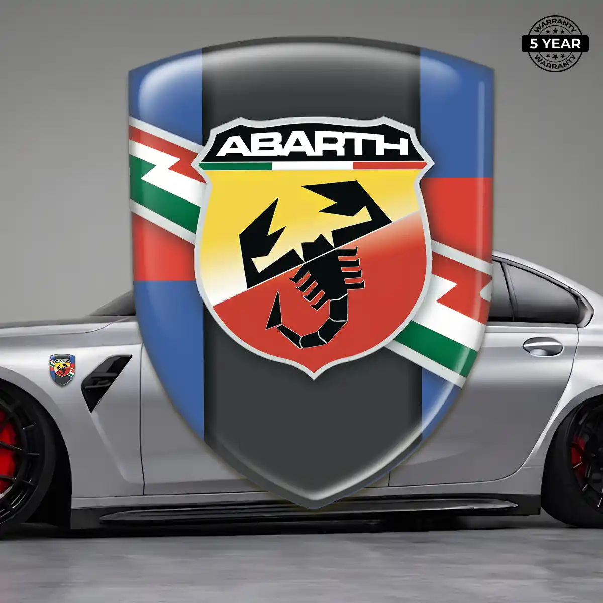 Abarth 3D Domed Sticker Premium Dome
