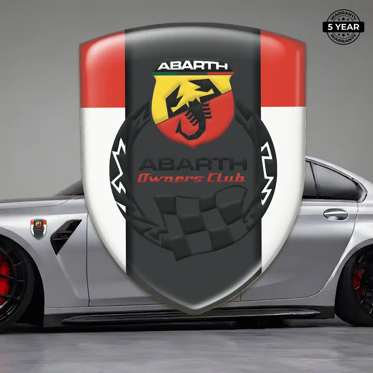 Abarth 3D Domed Sticker Prime Quality