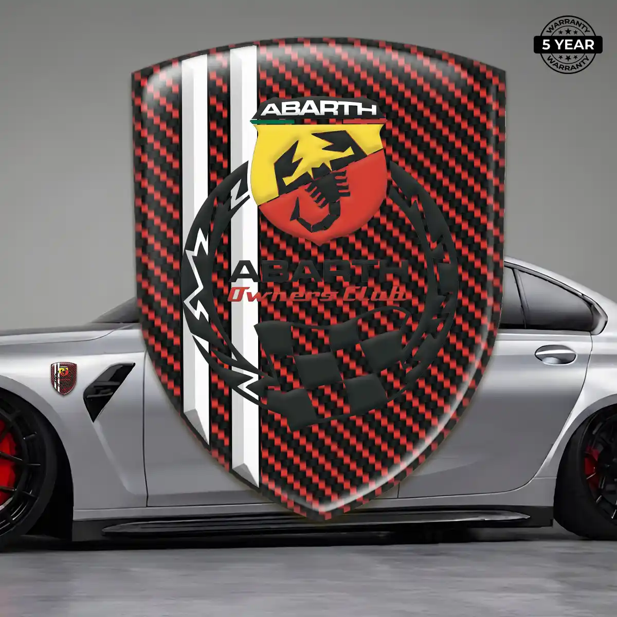 Abarth 3D Domed Sticker Resin Elite