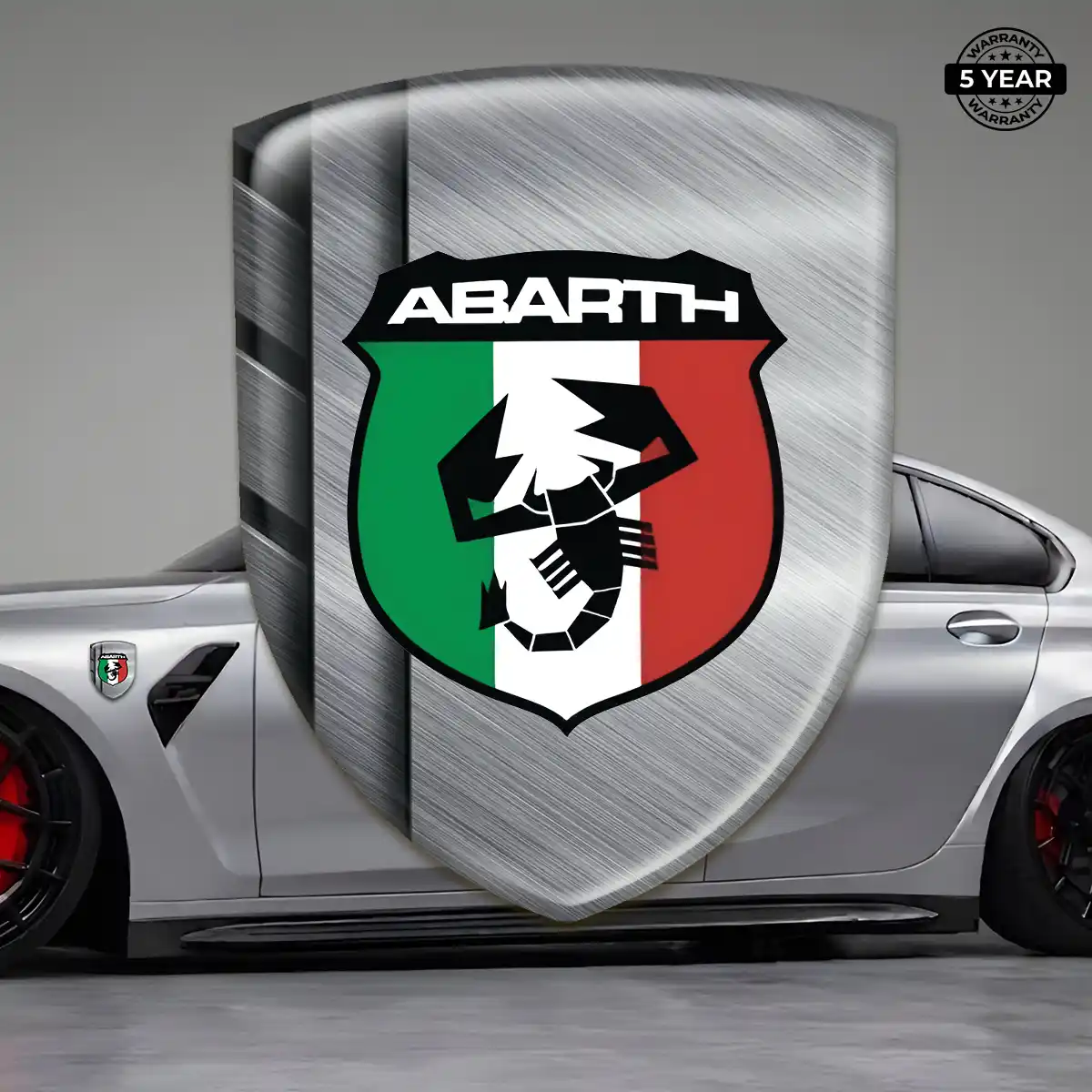 Abarth 3D Domed Sticker Sleek Style