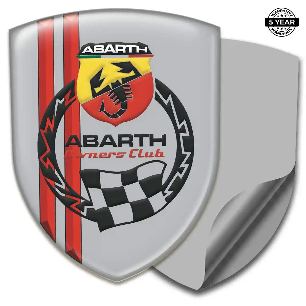 Abarth 3D Emblem Sticker Auto Tuning