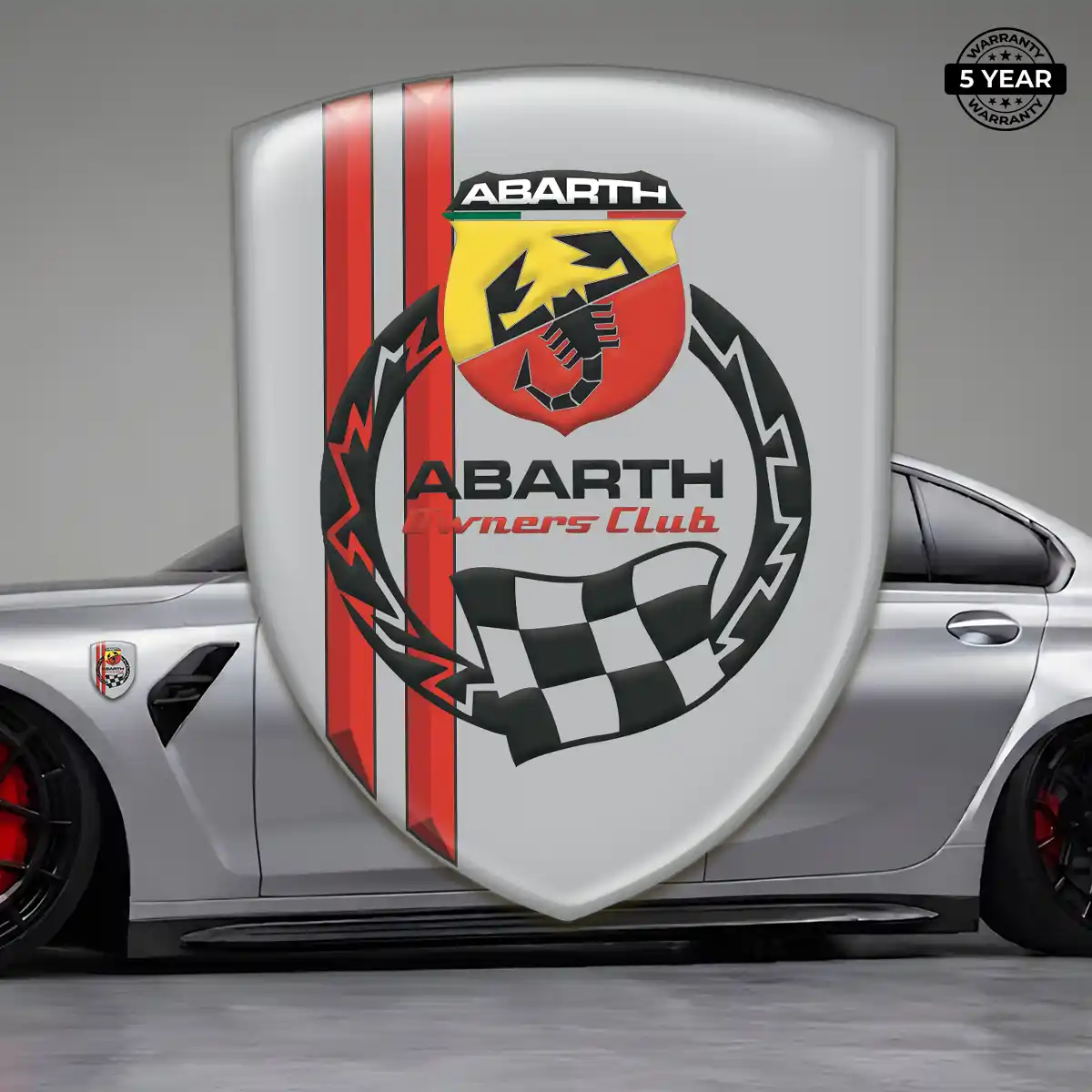 Abarth 3D Emblem Sticker Auto Tuning
