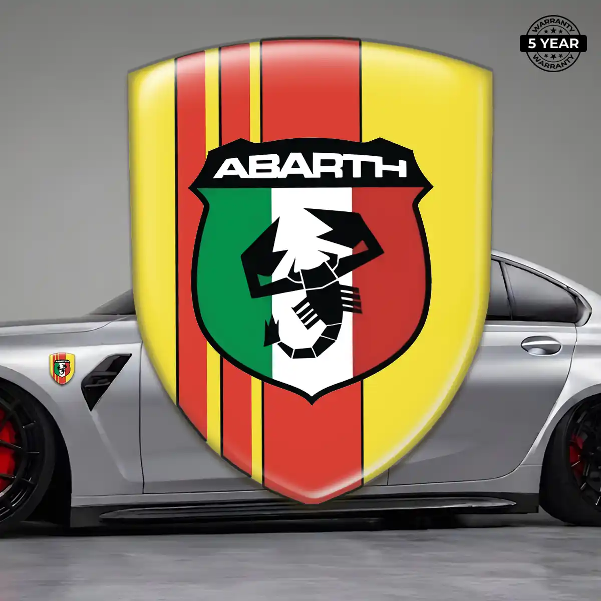 Abarth 3D Emblem Sticker Cabin Style