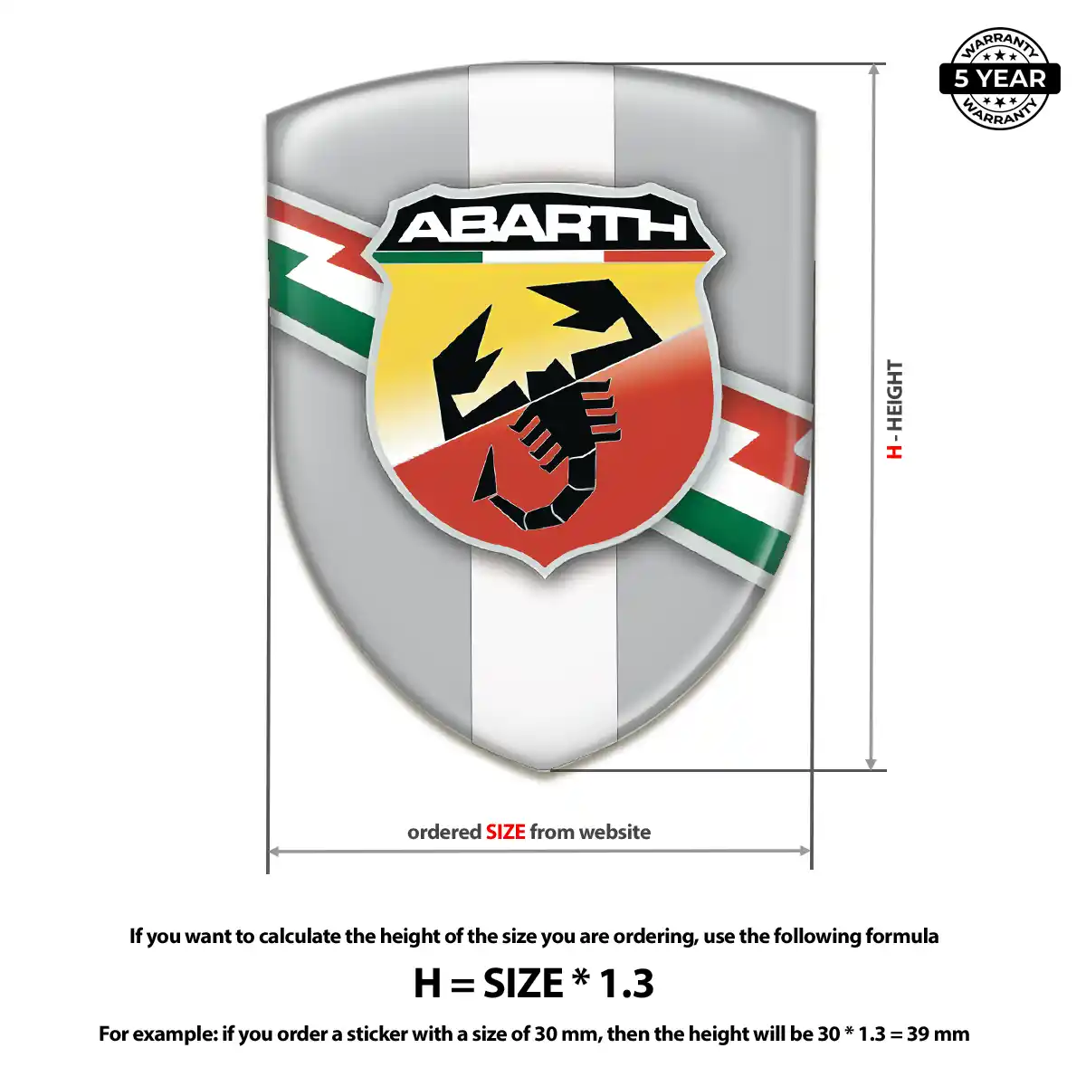 Abarth 3D Emblem Sticker Elite Edition