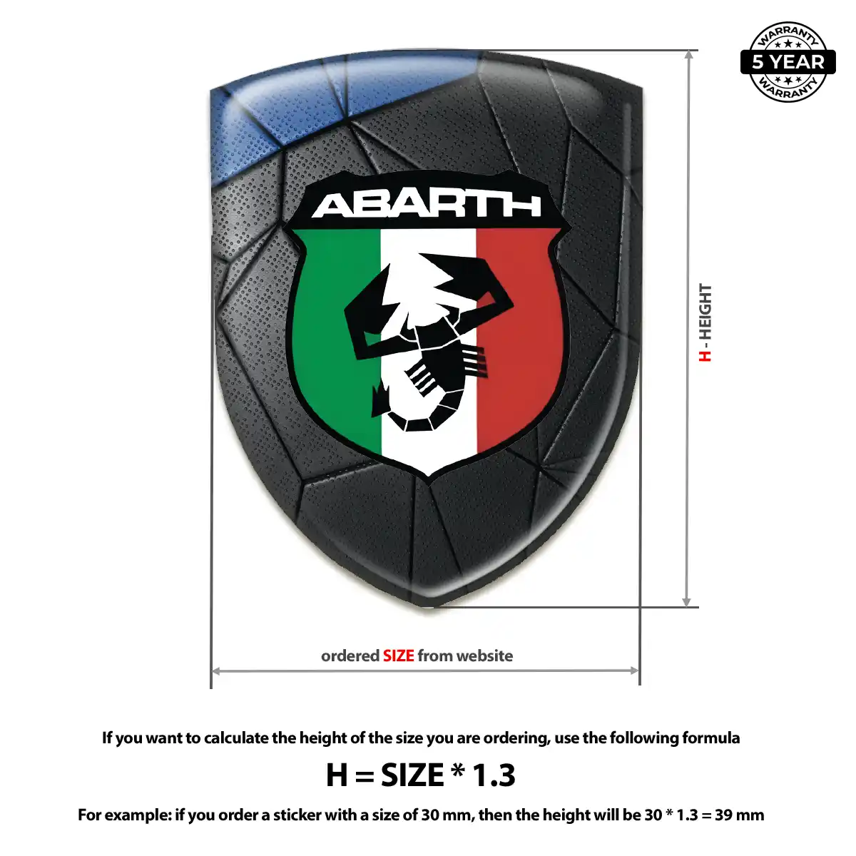 Abarth 3D Emblem Sticker Exclusive Series