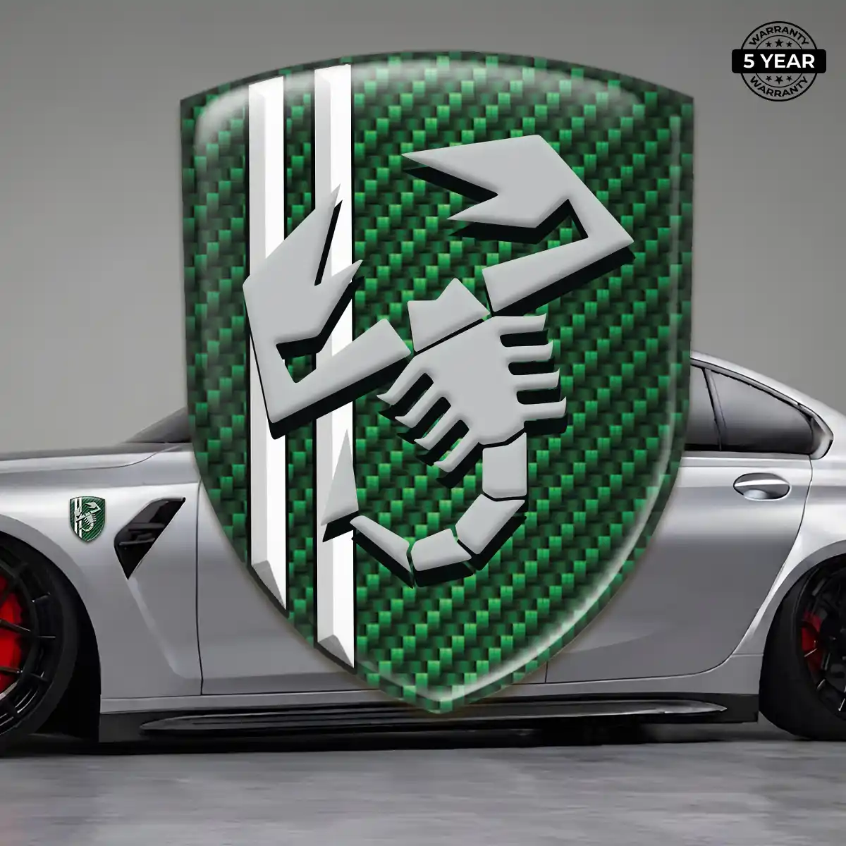 Abarth 3D Emblem Sticker Interior Elegance