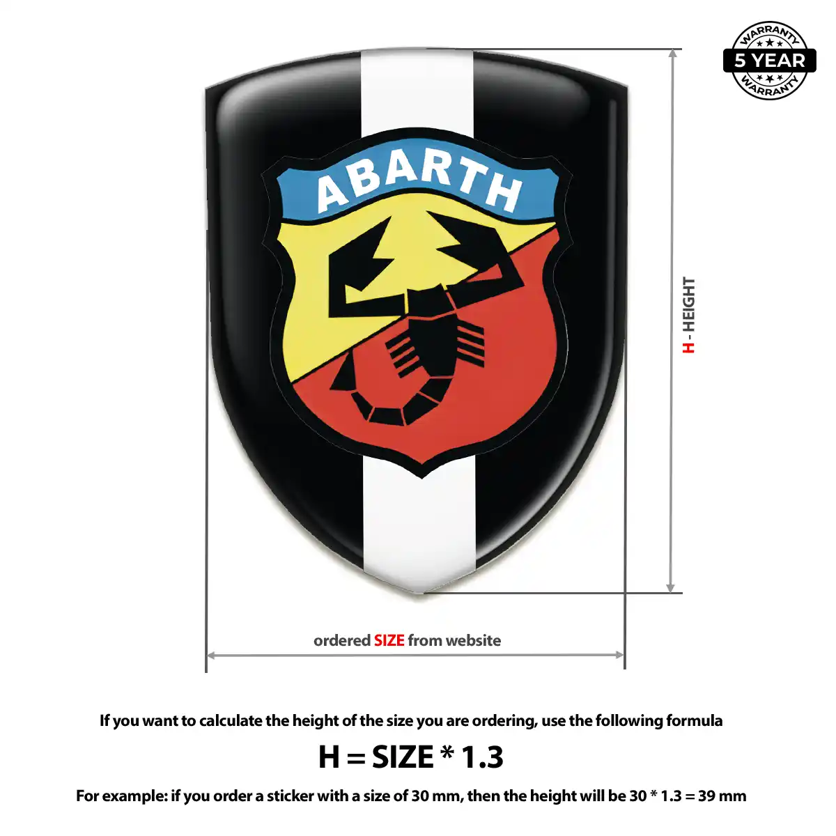 Abarth 3D Emblem Sticker Noble Edition