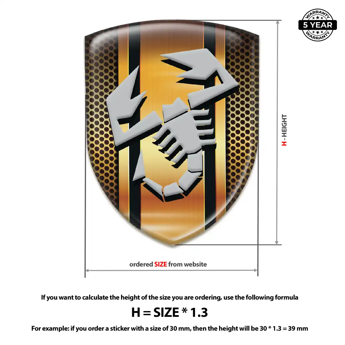 Abarth 3D Emblem Sticker Opulent Line