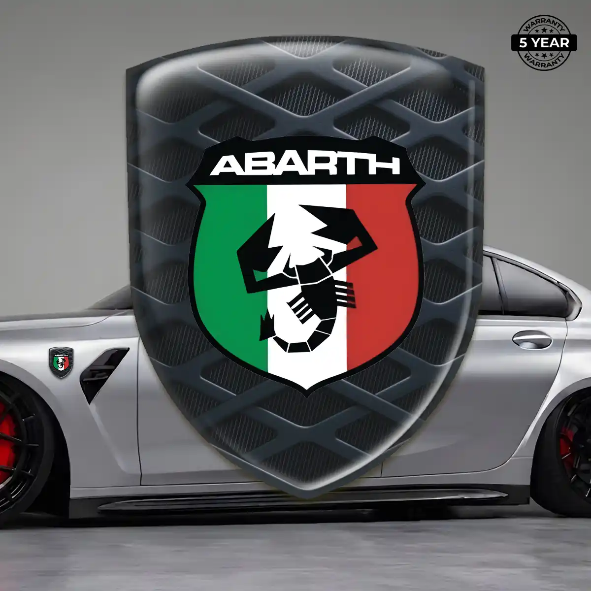 Abarth 3D Emblem Sticker Performance Style