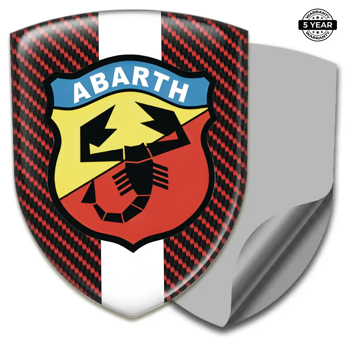 Abarth 3D Emblem Sticker Premium Dome