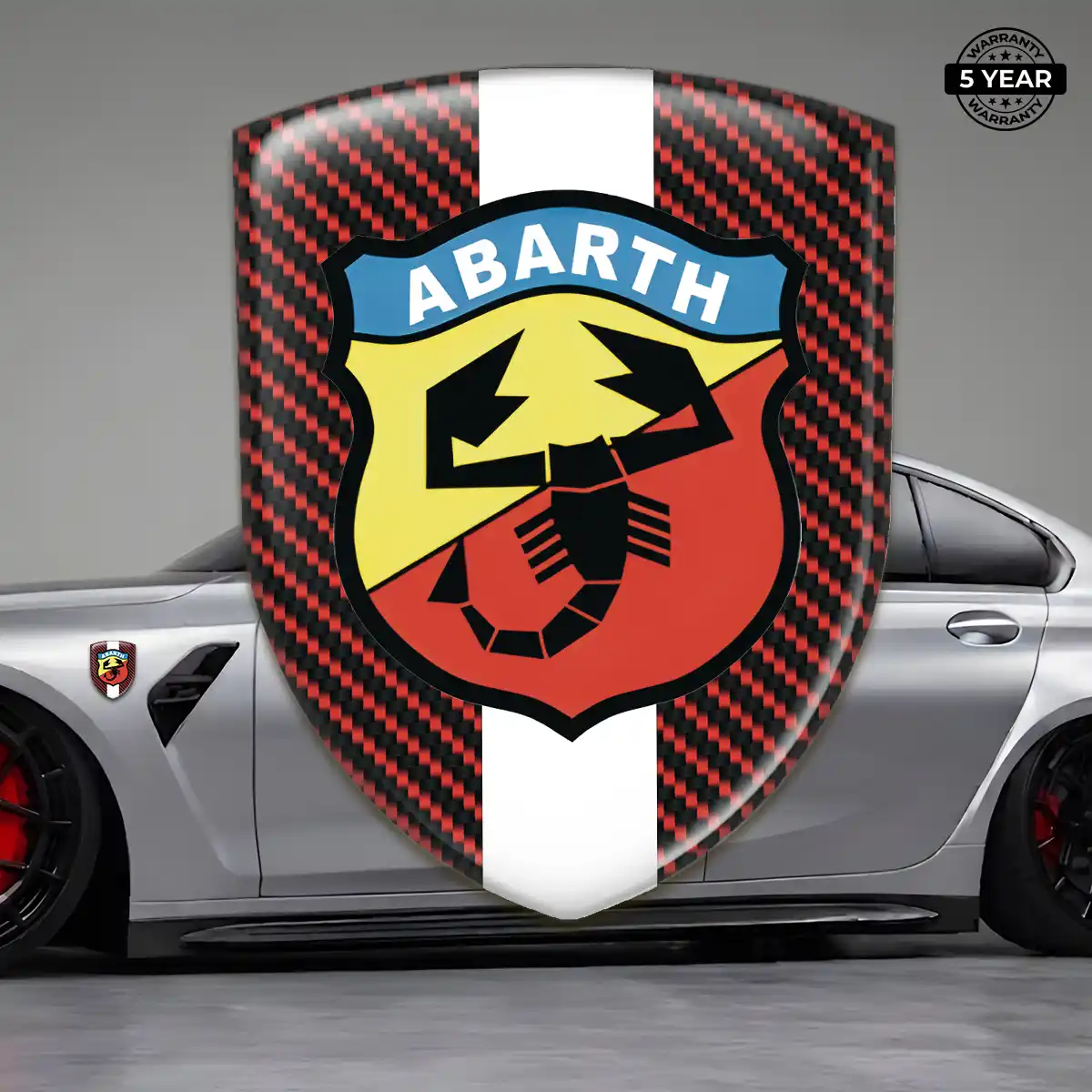 Abarth 3D Emblem Sticker Premium Dome